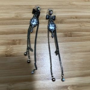 Vintage Betsey Johnson Dangle looking mirror post earring